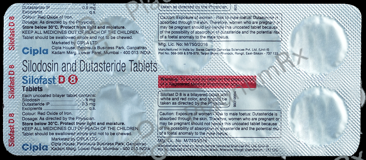 Silofast D 8/0.5mg Tablet 10s