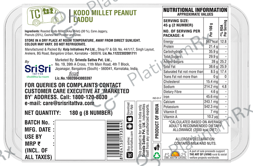 True Crew Kodo Millet Peanut Ladoo