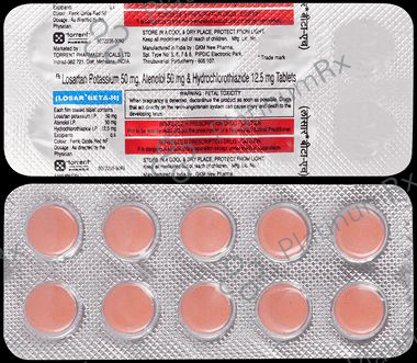 Losar Beta H 50/12.5/50mg Tablet 10s