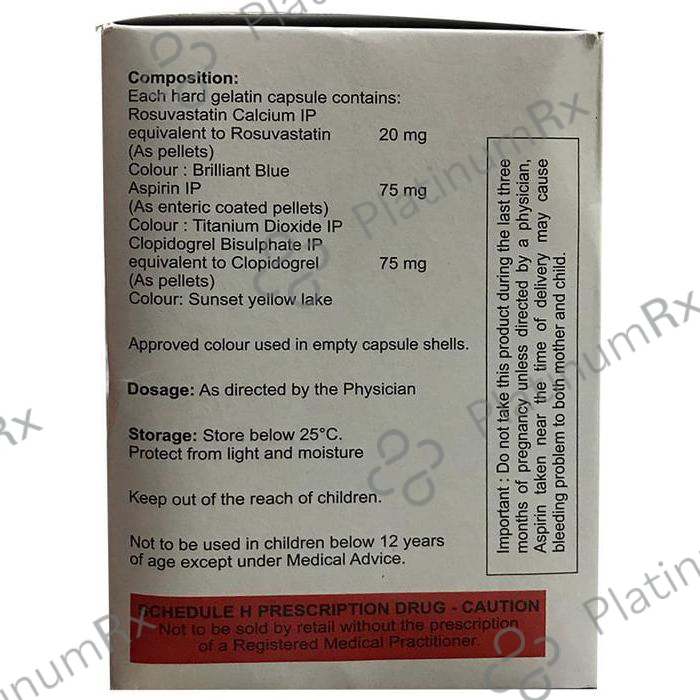 Rosutor Gold 20/75/75mg Capsule 15s