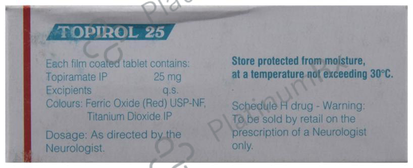 Topirol 25mg Tablet 10s