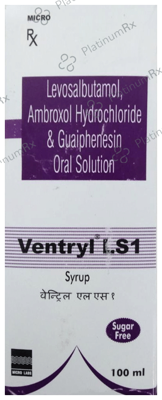 Ventryl LS 1/15/50mg Sugar Free Syrup 100ml