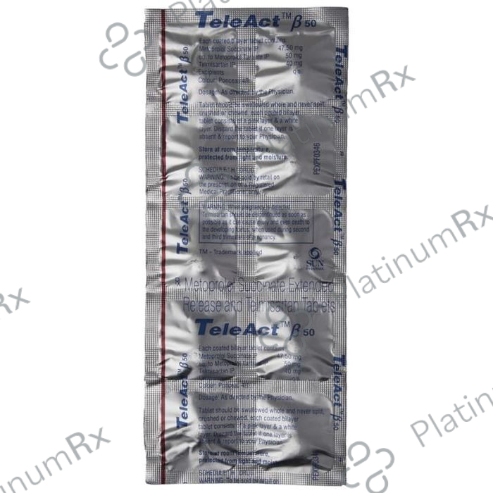 Teleact Beta 50/40mg Tablet ER 10s
