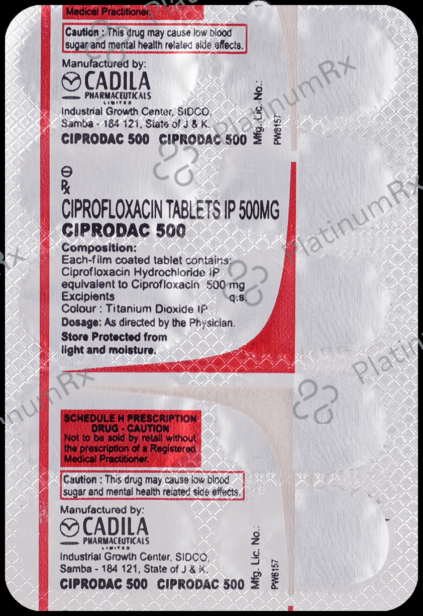 Ciprodac 500mg Tablet 10s