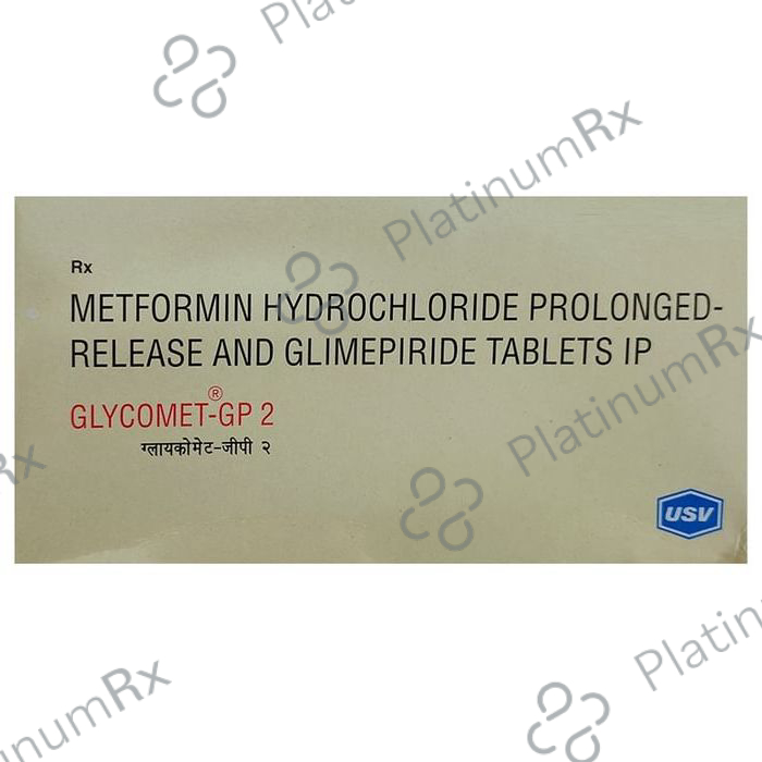 Glycomet GP 2/500mg Tab PR 15s