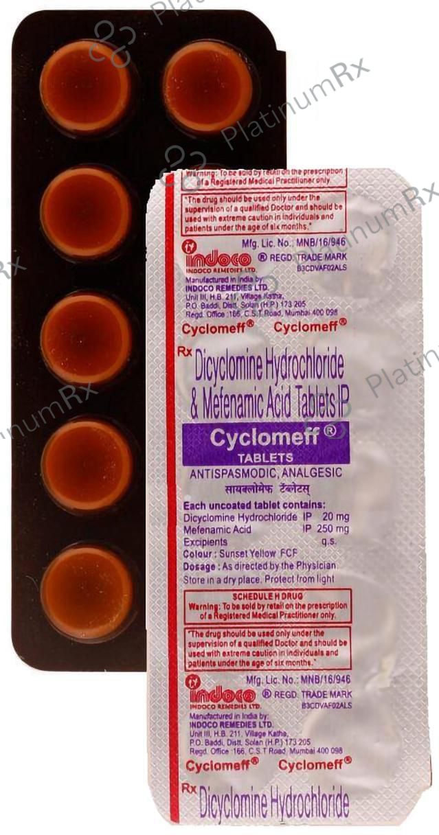 Cyclomeff 20/250mg Tablet 10s