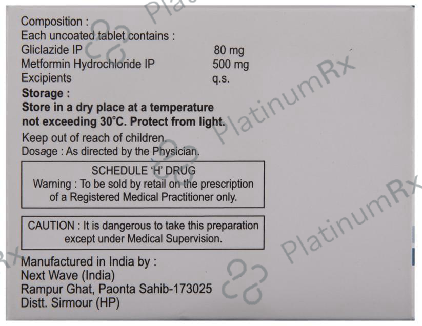 Glykind M 80/500mg Tablet 10s