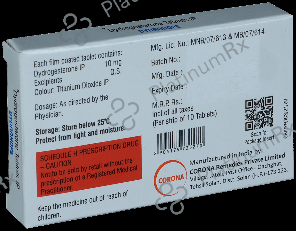 Dydrohope 10mg Tablet 10s