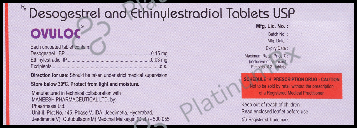 Ovuloc 0.03/0.15mg Tablet 21s