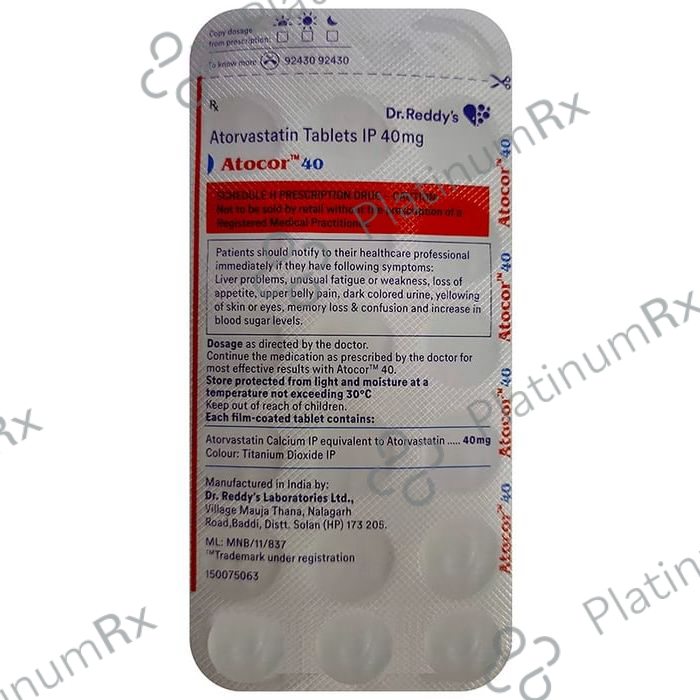 Atocor 40mg Tablet 15s