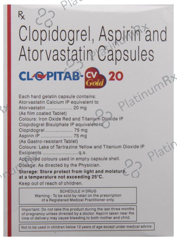 Clopitab CV Gold 20/75/75mg Capsule 10s