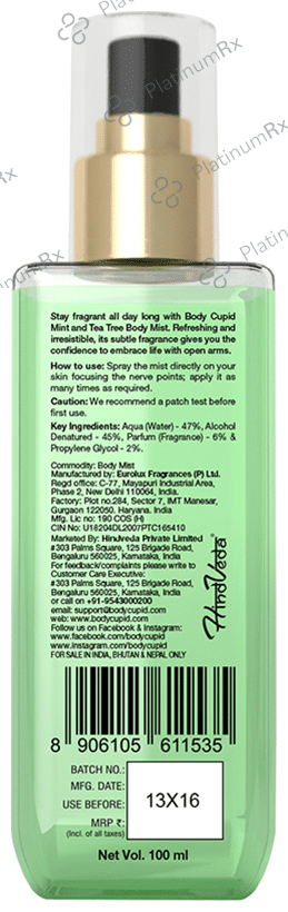 Body Cupid Body Mist Mint & Tea Tree