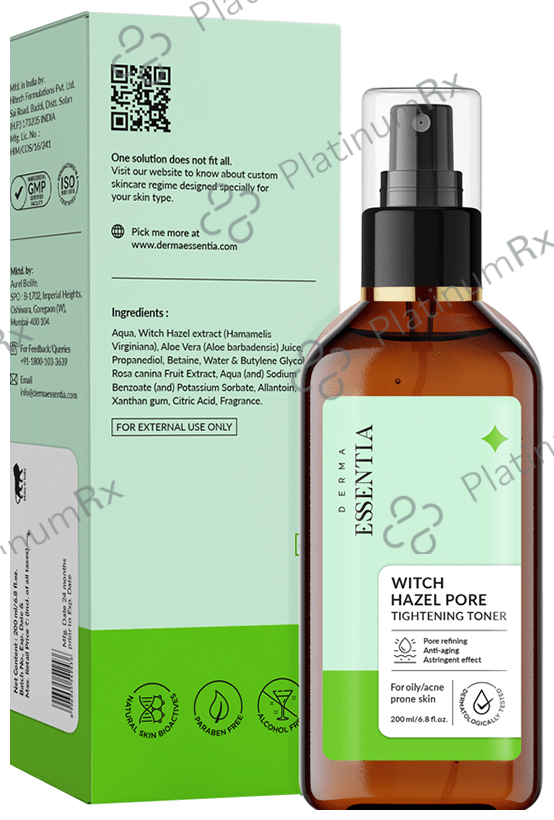 Derma Essentia Witch Hazel Pore Tightening Toner for Oily Acne Prone Skin