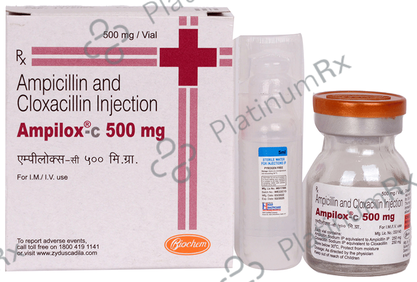 Ampilox C 500 mg/500 mg Injection