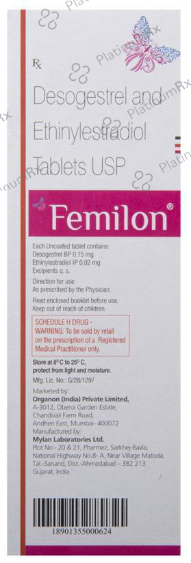 Femilon 0.15/0.02mg Tablet 21s