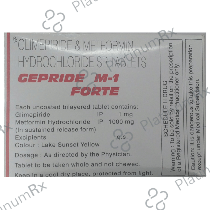 Gepride M 1 Forte 1/1000mg Tablet SR 10s