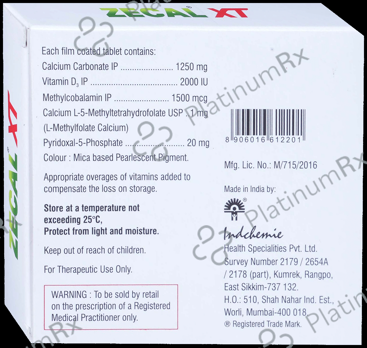 Zecal XT Tablet 15s