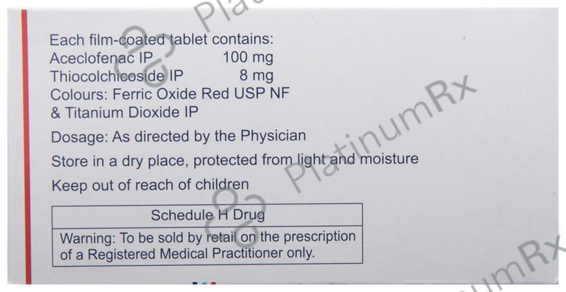Zerodol TH100/8mg Tablet 10s