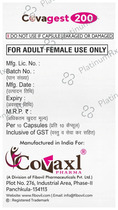 Covagest 200 Soft Gelatin Capsule