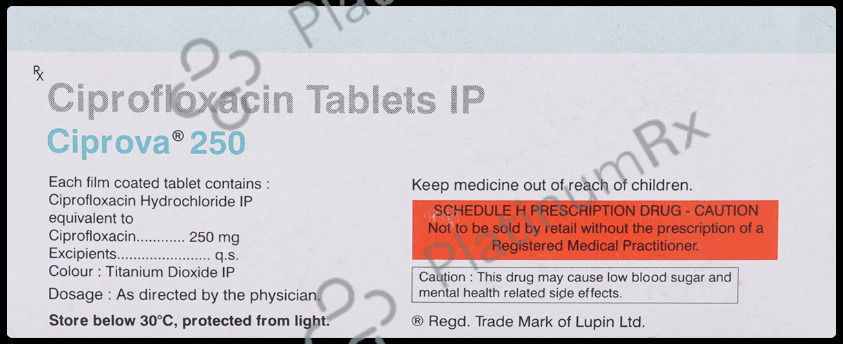 Ciprova 250mg Tablet