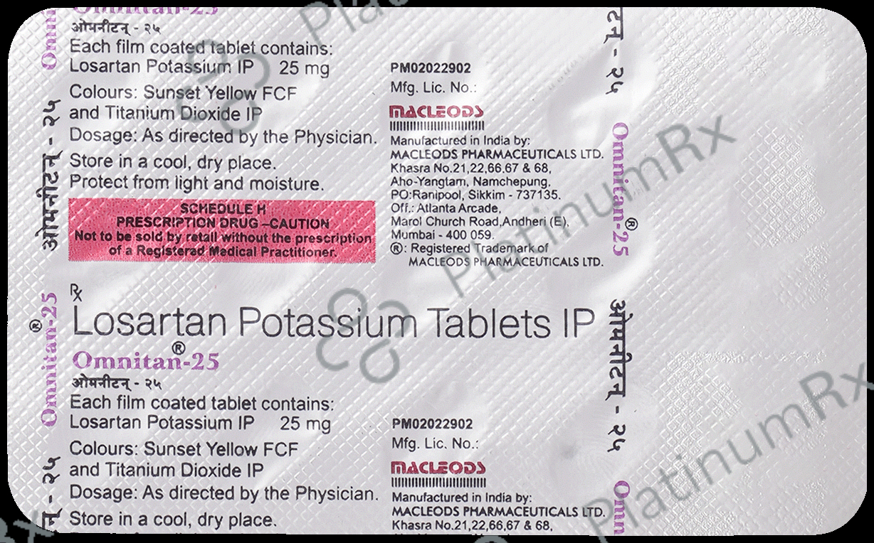 Omnitan 25mg Tablet 15s