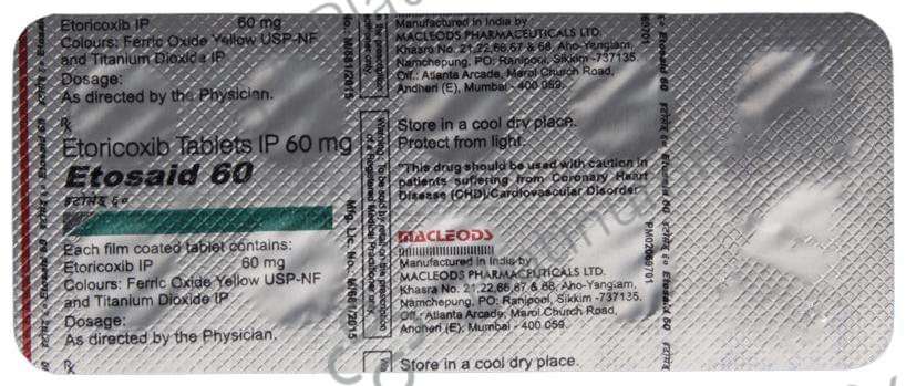 Etosaid 60mg Tablet 10s