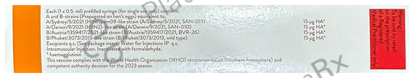 Influvac Tetra 2023 Vaccine 0.5ml