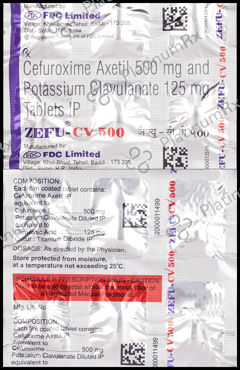 Zefu CV 500/125mg Tablet 6s