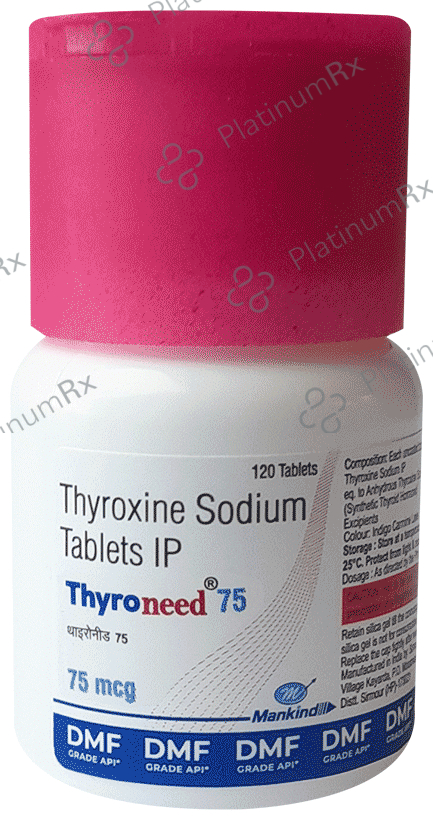 Thyroneed 75mcg Tablet 120s