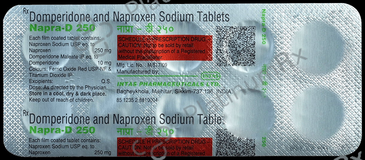 Napra D 250/10mg Tablet 10s