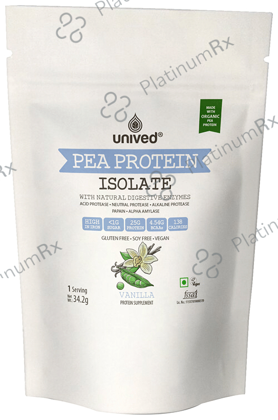 Unived Pea Protein Isolate with Natural Digestive Enzymes Vanilla 34 gm