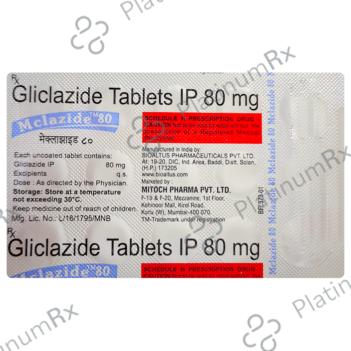 Mclazide 80 Tablet 10 Tablet