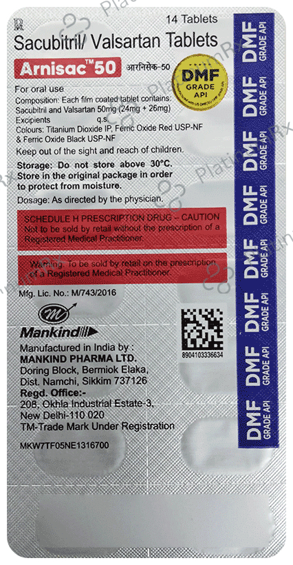 Arnisac 50mg Tablet 14s