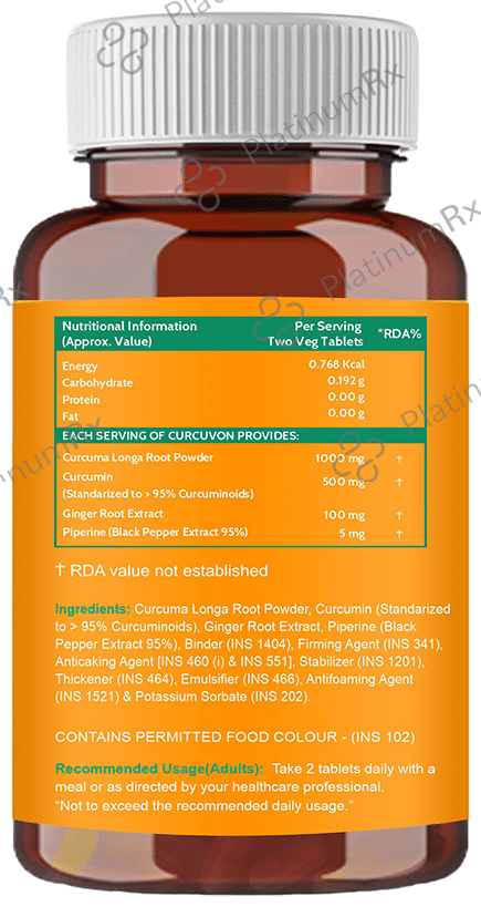 Carbamide Forte Curcumin Tablet with Curcuma Longa, Piperine & Ginger 60 tablets