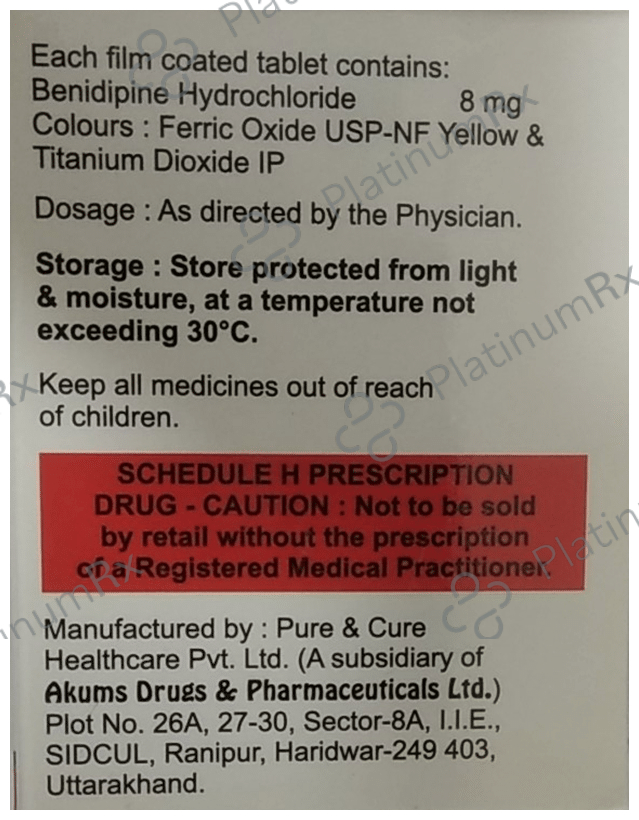 Benitowa 8mg Tablet 15s