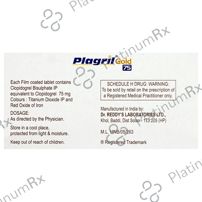 Plagril Gold 75 Tablet