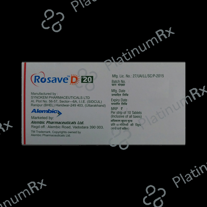 Rosave D 20 Tablet