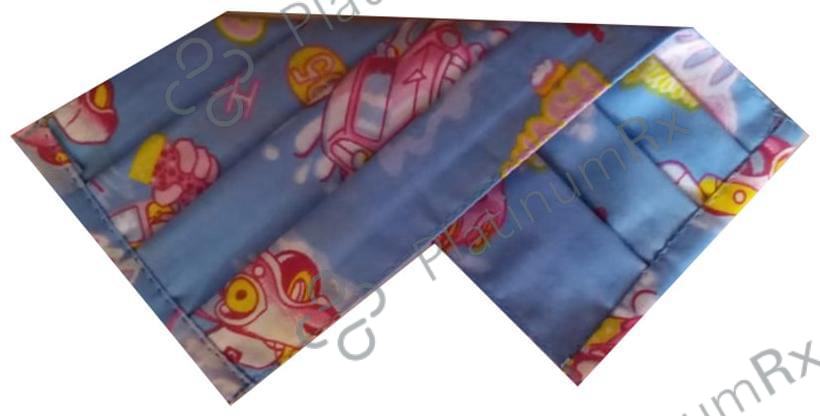 XOXO Organic Cotton Fabric Mask Blue Party Print