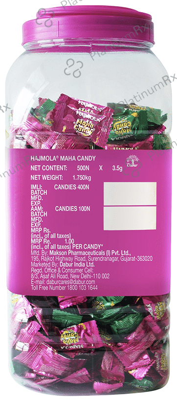 Dabur Hajmola Maha Candy Aam Imli - Tasty, Chatpata Digestive Tablets - For Digestion, Acidity 500 candies