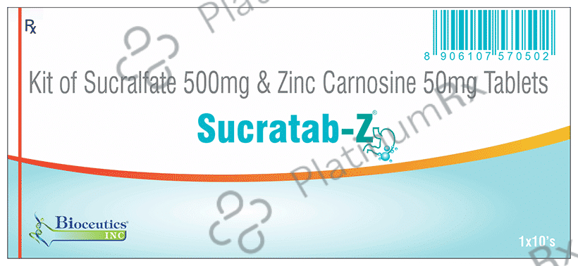 Sucratab Z 500mg/75mg Tablet