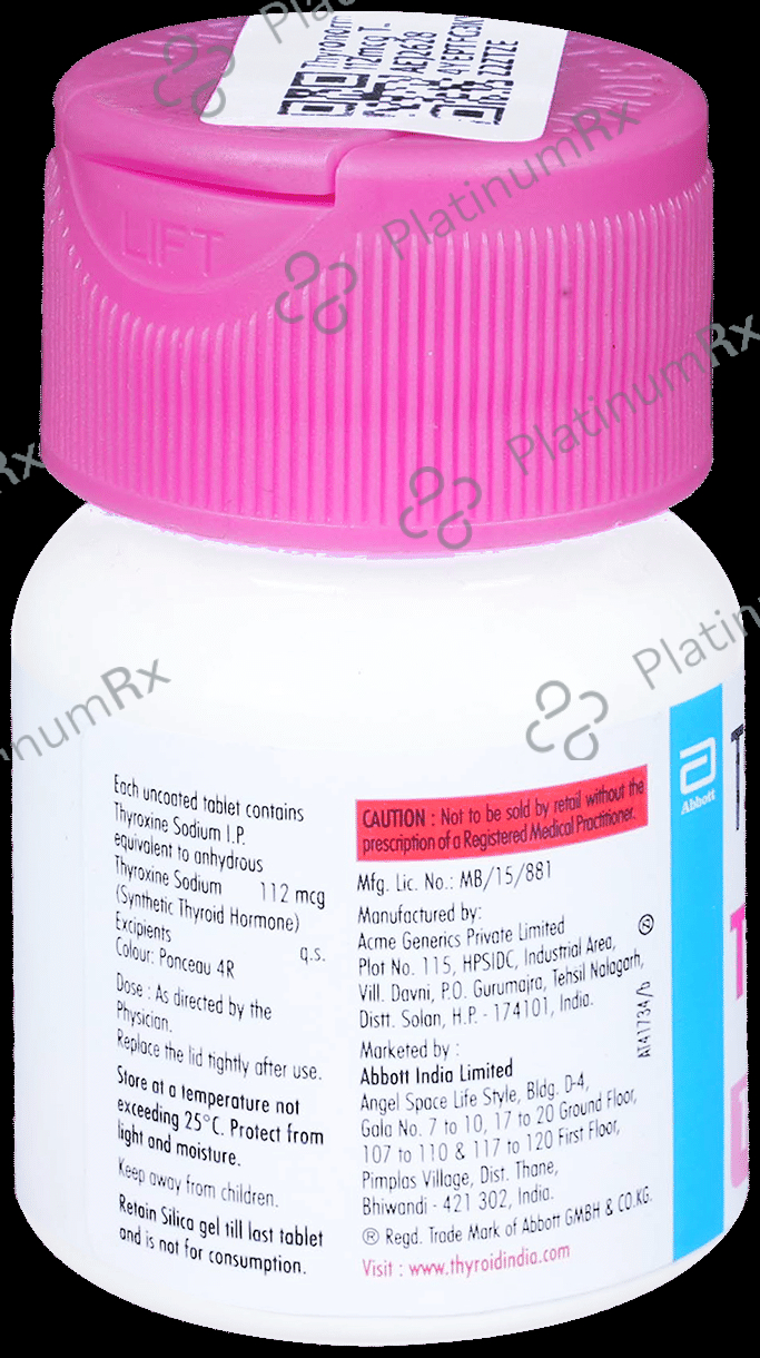 Thyronorm 112mcg Tablet 120s