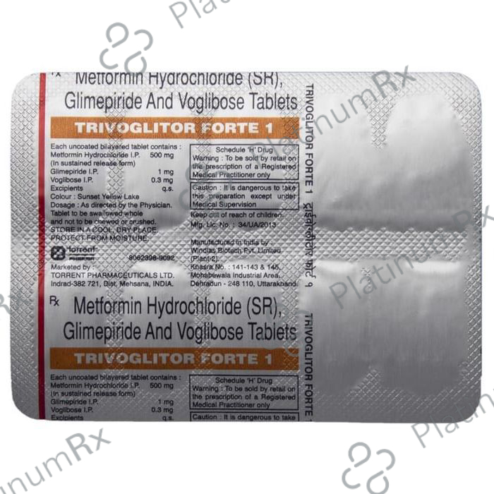 Trivoglitor Forte 1/500/0.3mg Tab SR 10s