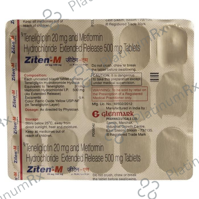 Ziten M 500/20mg Tablet ER 15s
