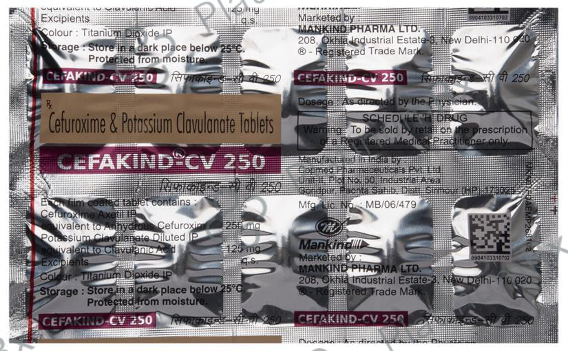 Cefakind CV 250/125mg Tablet 10s