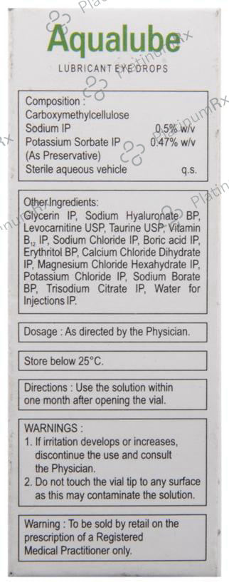 Aqualube 0.5% Eye Drop 10ml