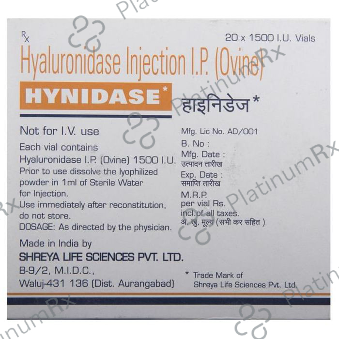 Hynidase 1500IU Injection 1s