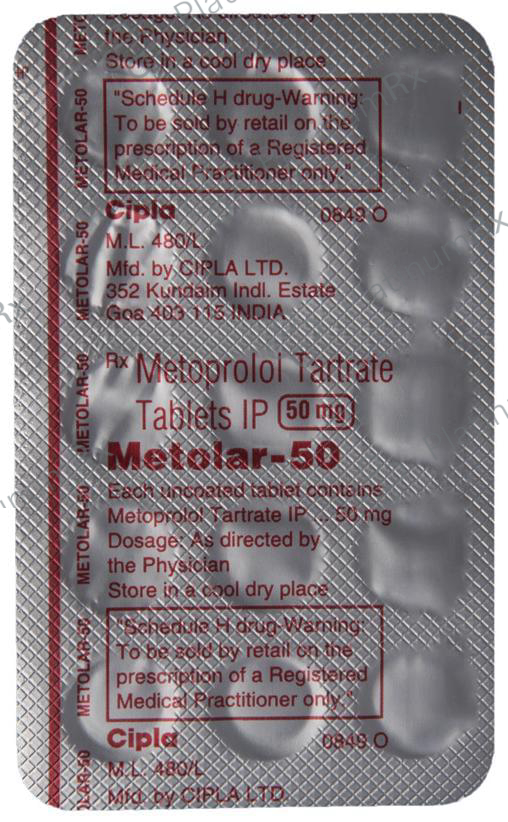 Metolar 50mg Tablet 15s