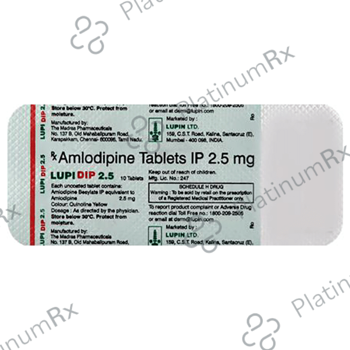 Lupidip 2.5mg Tablet 10s
