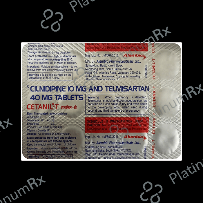 Cetanil T 10/40mg Tablet 15s