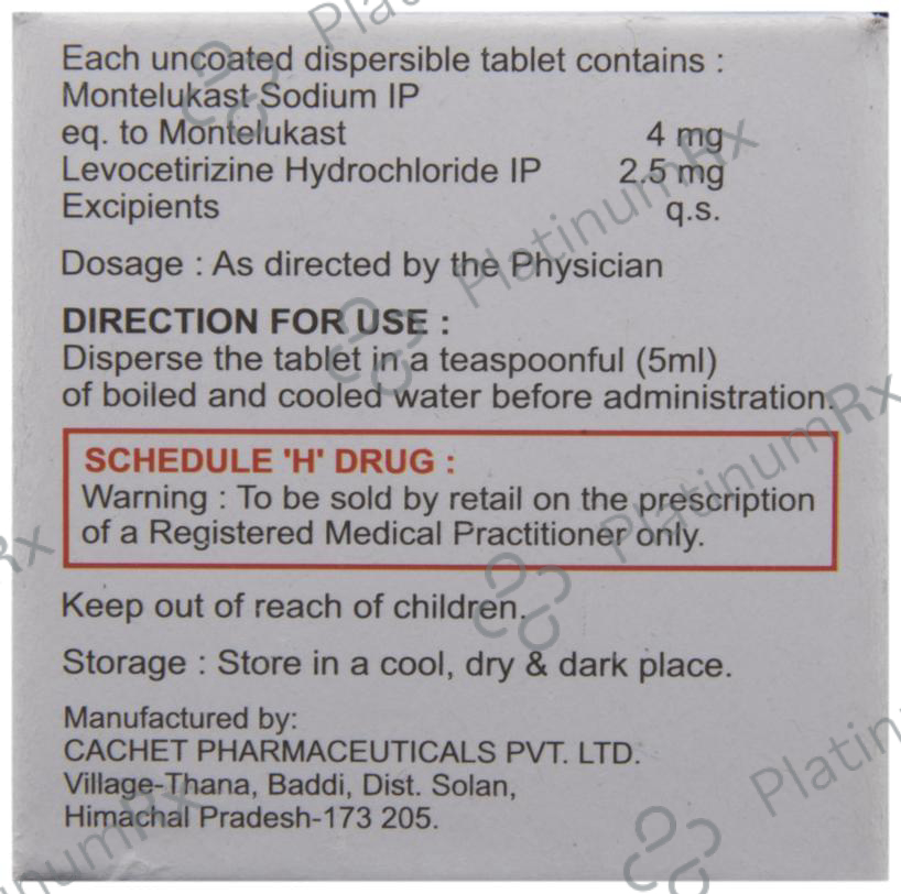 Criz M Kid 2.5/4mg Tablet DT 10s